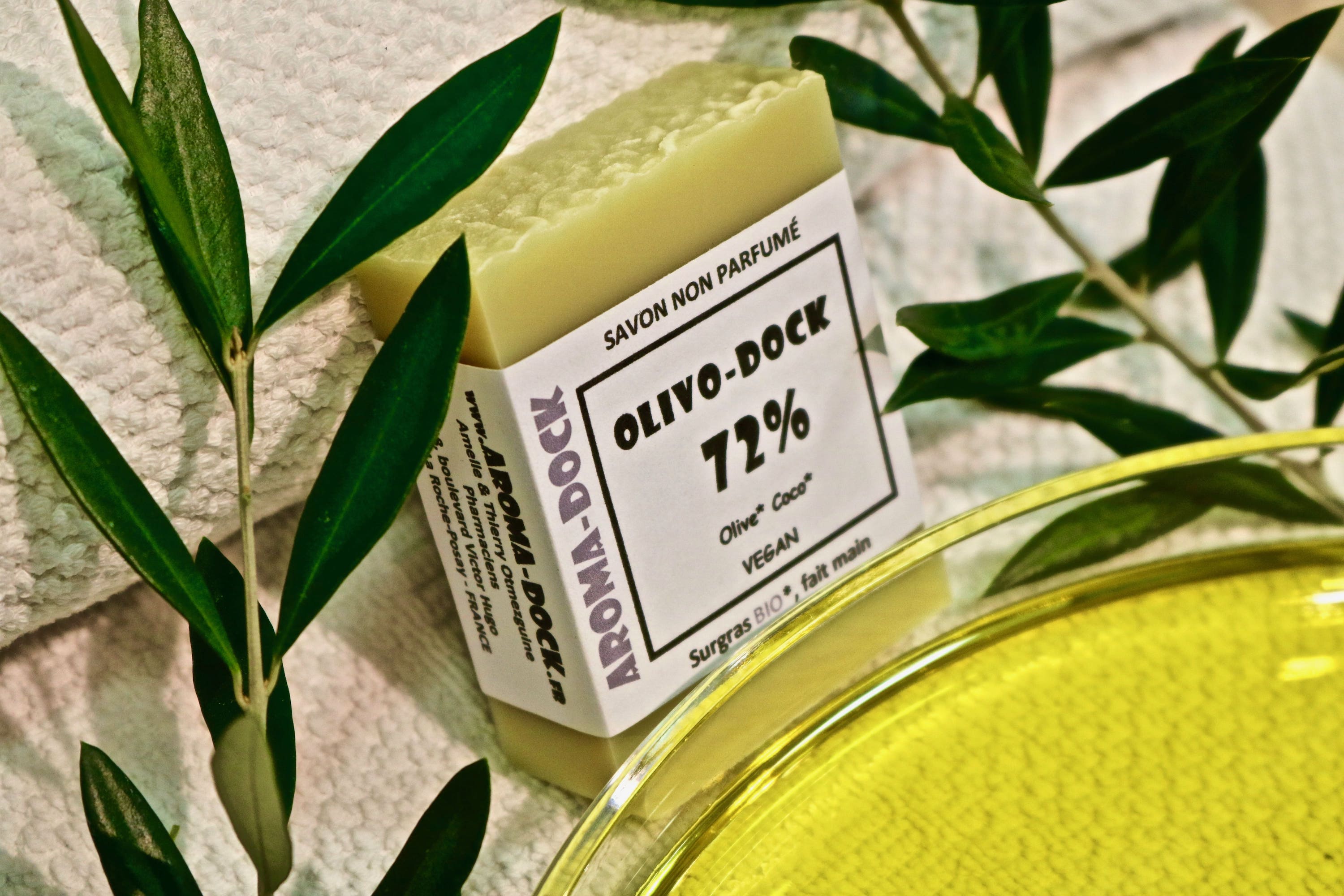 Savon de Marseille Olivo-Dock 72% non parfumé