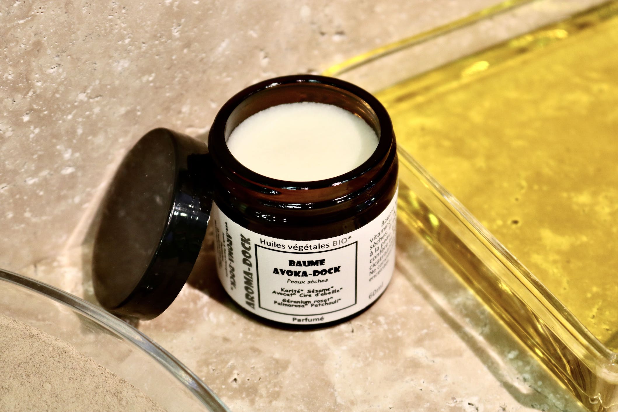 Baume Avoka-Dock parfumé 60ml Aroma-Dock certifié Nature & Progrès à l'avocat
