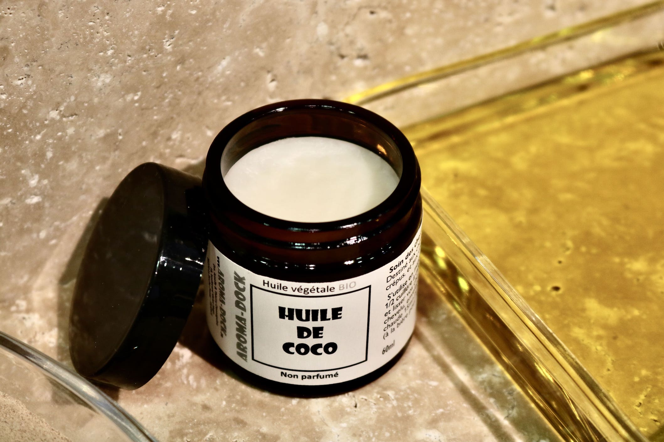 Huile de Coco bio 60ml Aroma-Dock texture onctueuse
