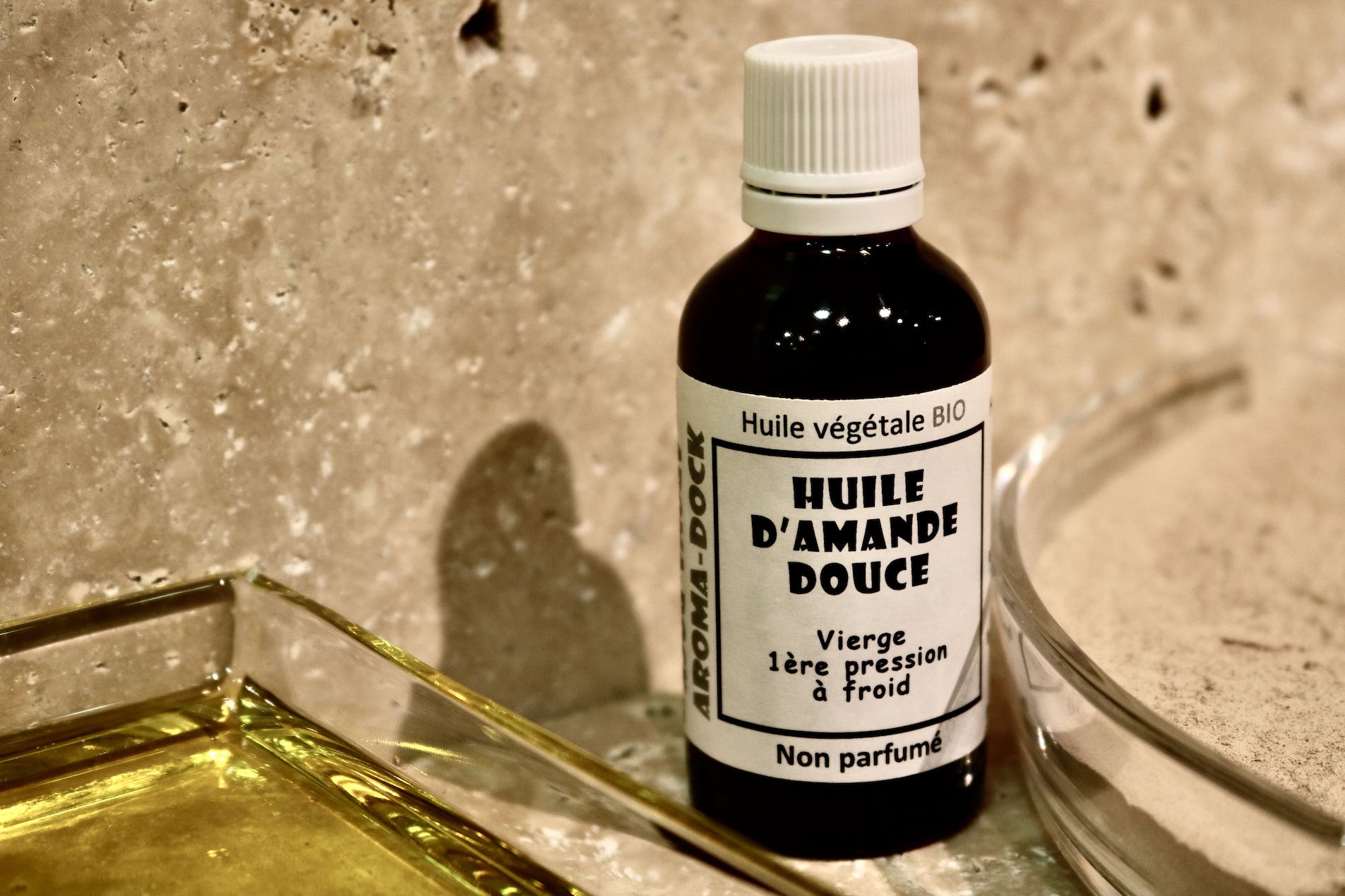 Huile végétale d'Amande Douce bio 55ml Aroma-Dock apaisante et adoucissante