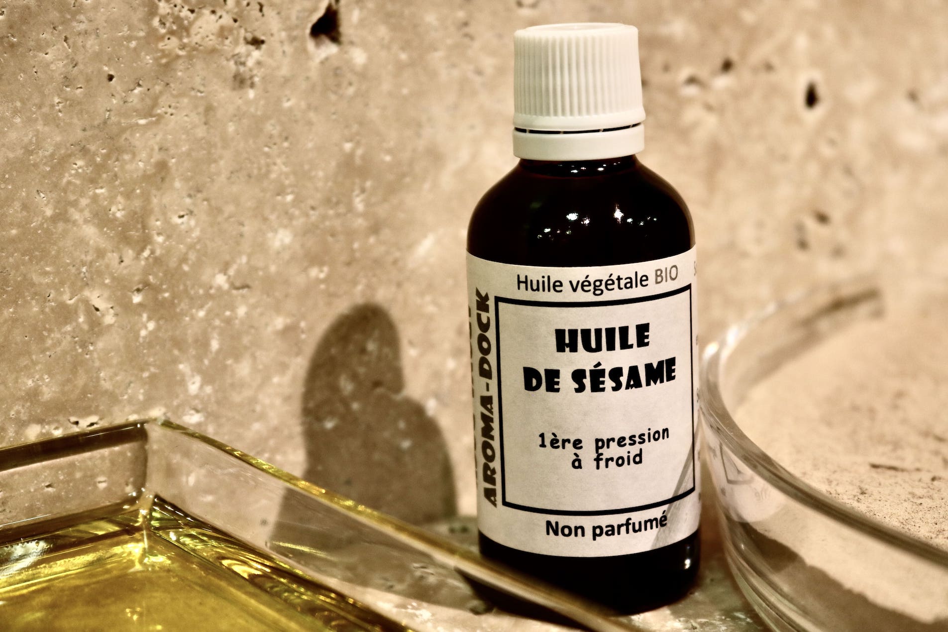 Huile végétale de Sésame bio 55ml Aroma-Dock régénérante et antioxydante