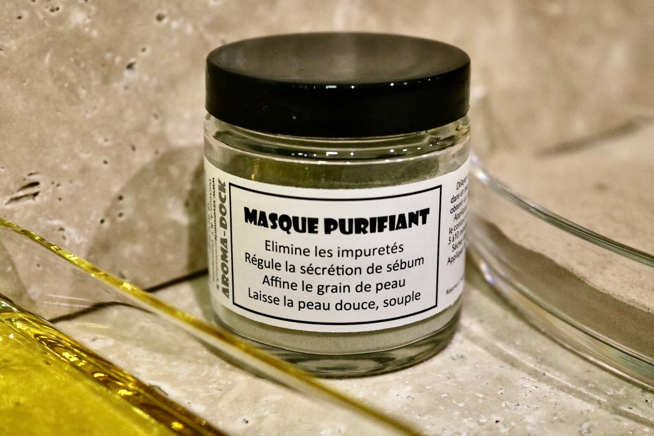 Masque visage Purifiant 70g Aroma-Dock argile verte peaux grasses