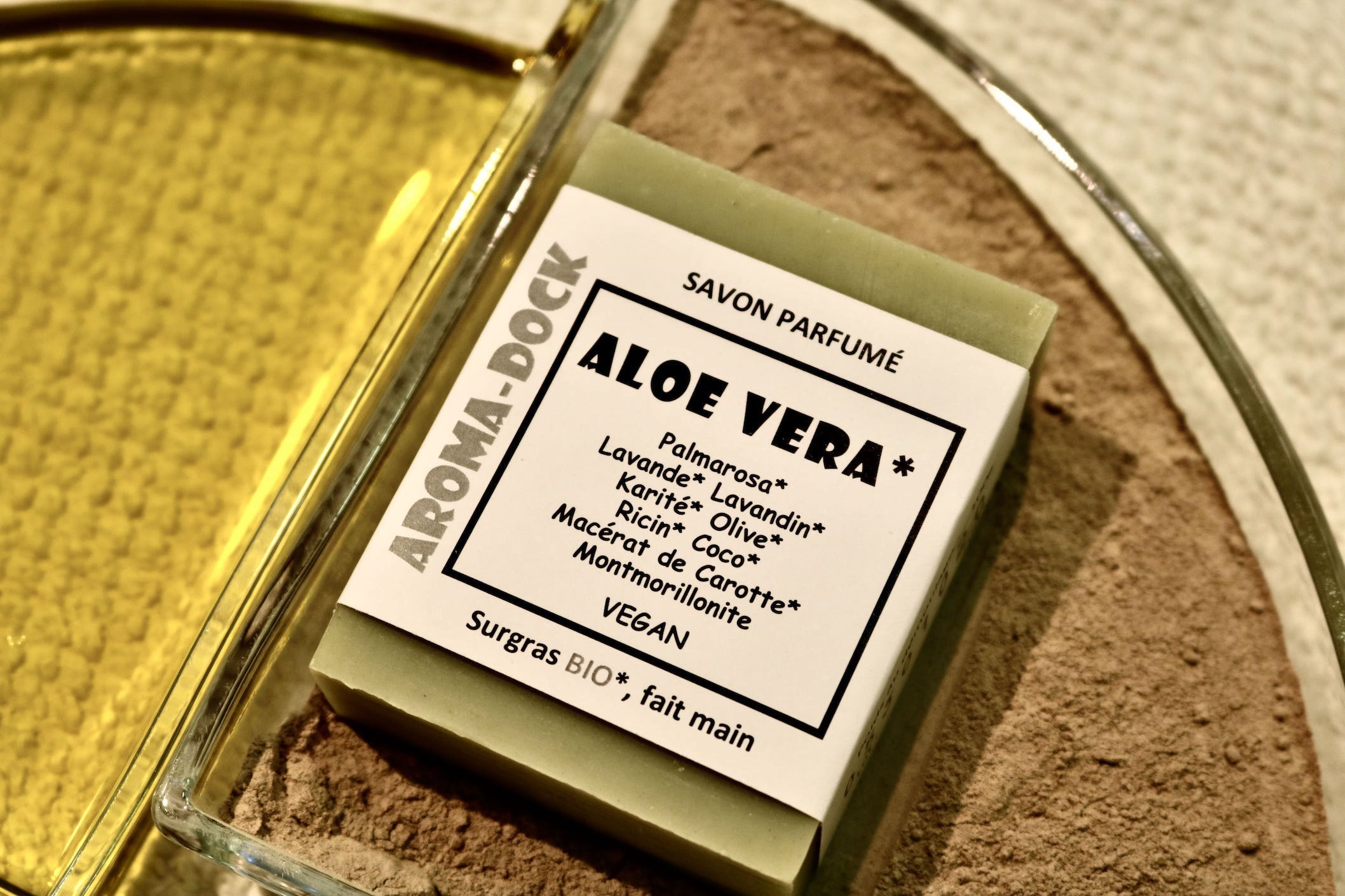 Savon artisanal Aloe Vera parfumé 100g Aroma-Dock saponifié à froid