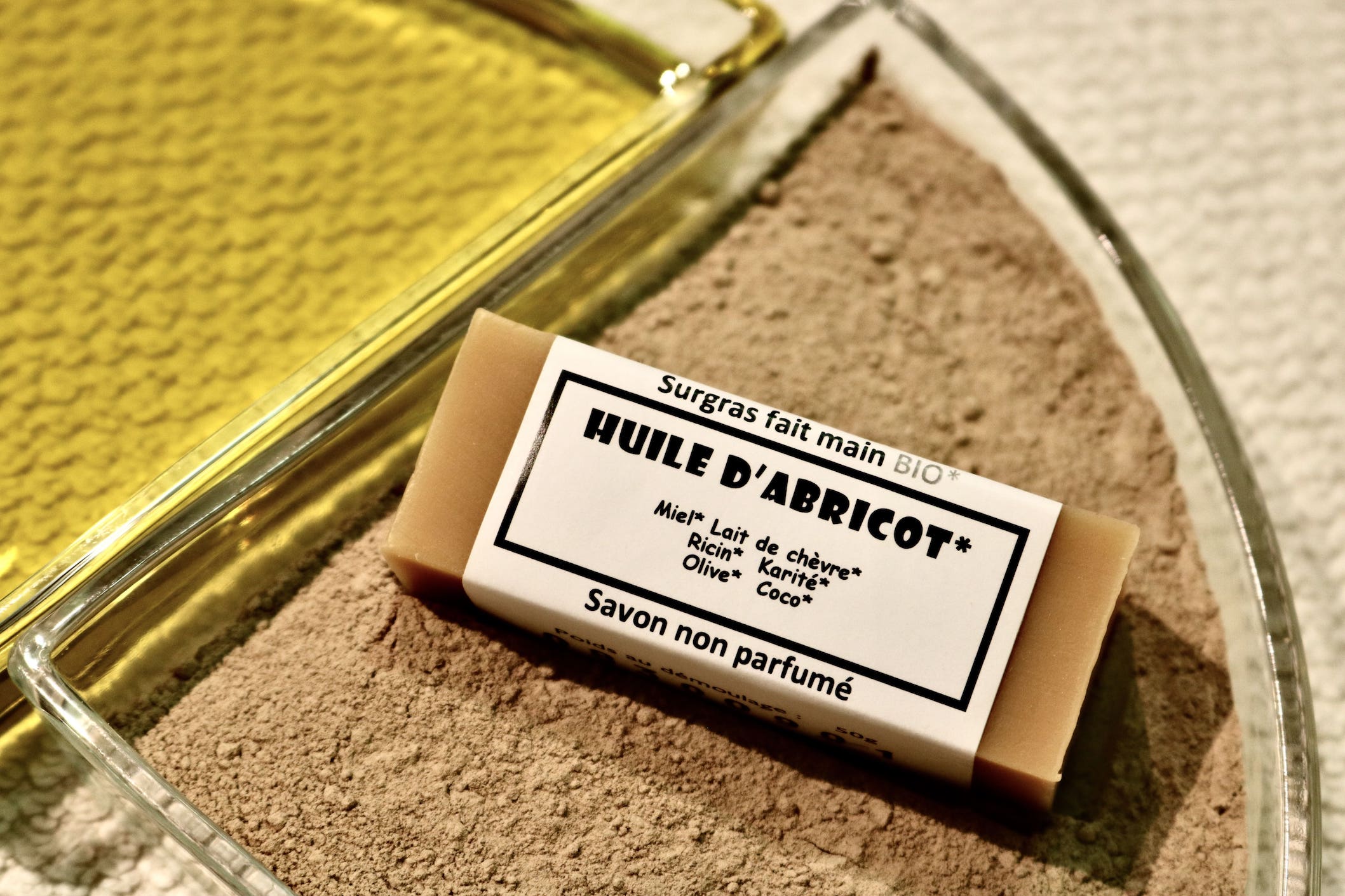 Savon naturel Huile d'Abricot au lait de chèvre 50g sans parfum