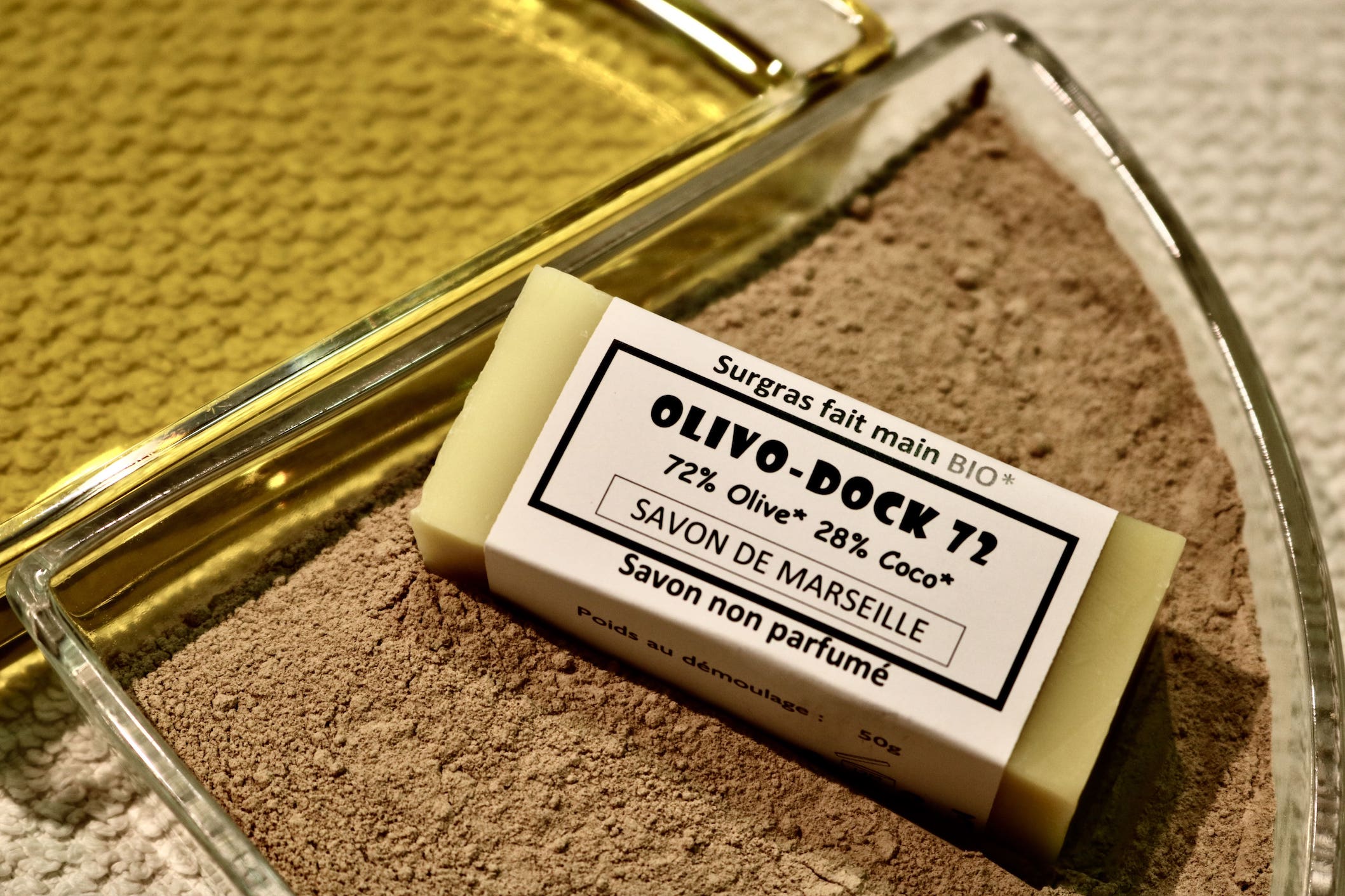 Savon de Marseille naturel 72% olive 50g Olivo-Dock sans parfum