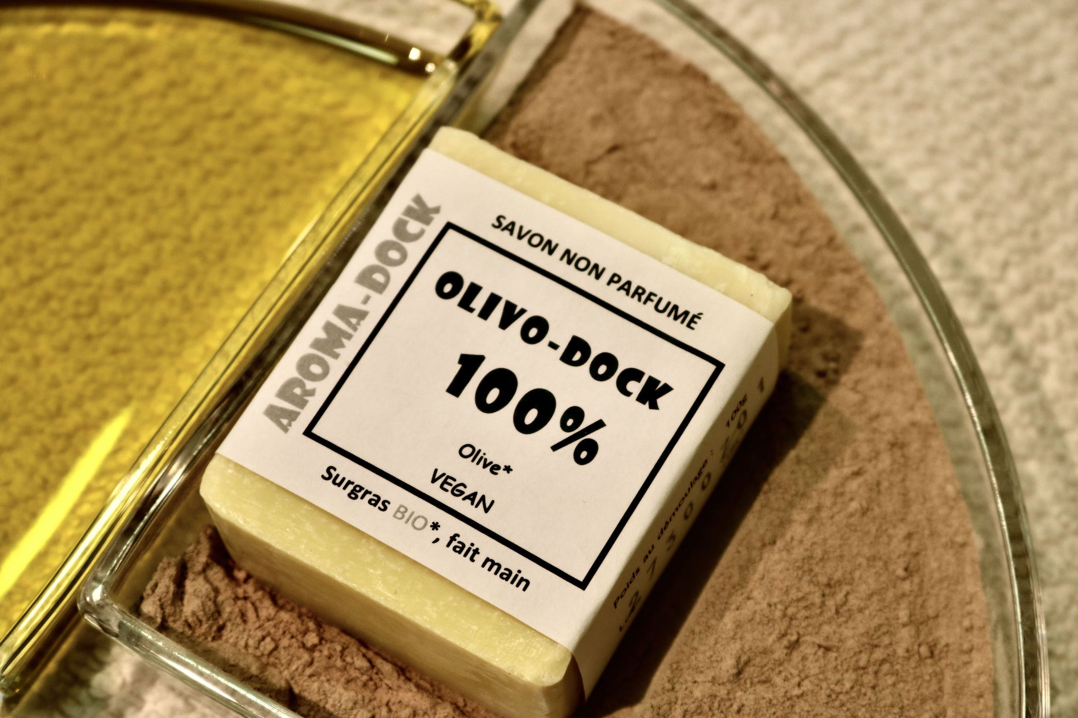 Savon artisanal Olivo-Dock 100% huile d'olive non parfumé 100g certifié Nature & Progrès