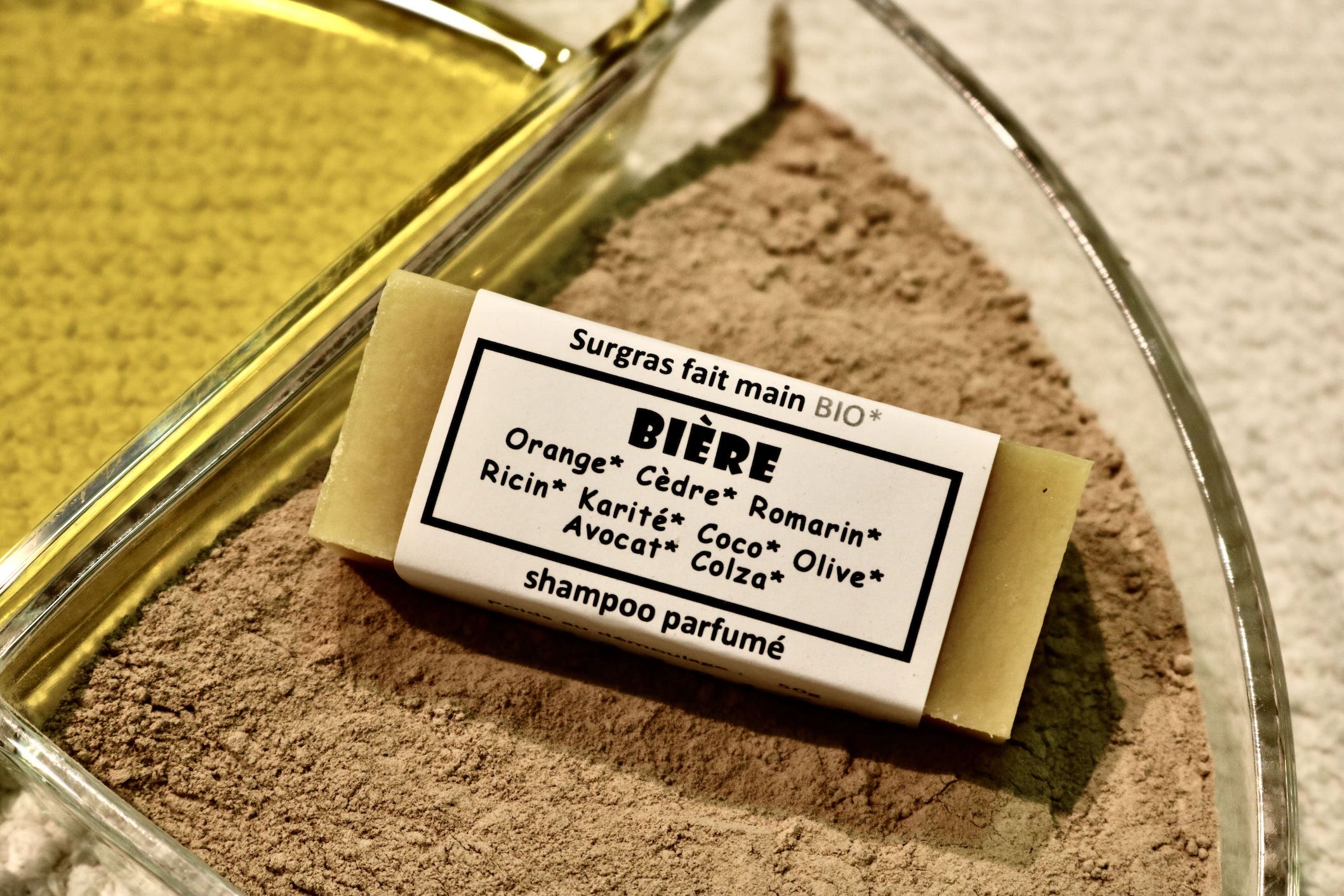 Shampoing solide naturel à la Bière 50g pour cheveux secs saponifié à froid