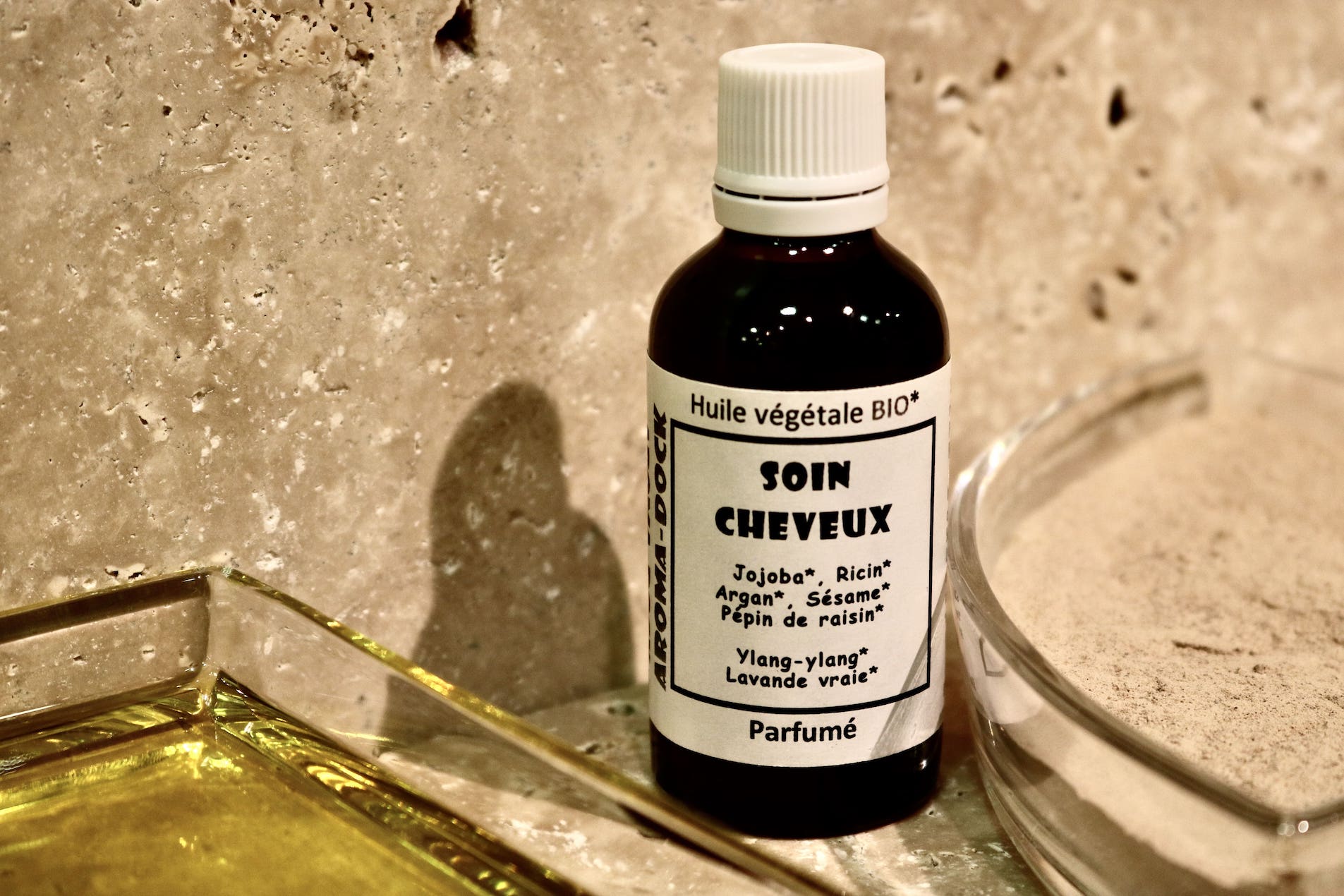 Soin capillaire bio parfumé 55ml Aroma-Dock aux huiles végétales